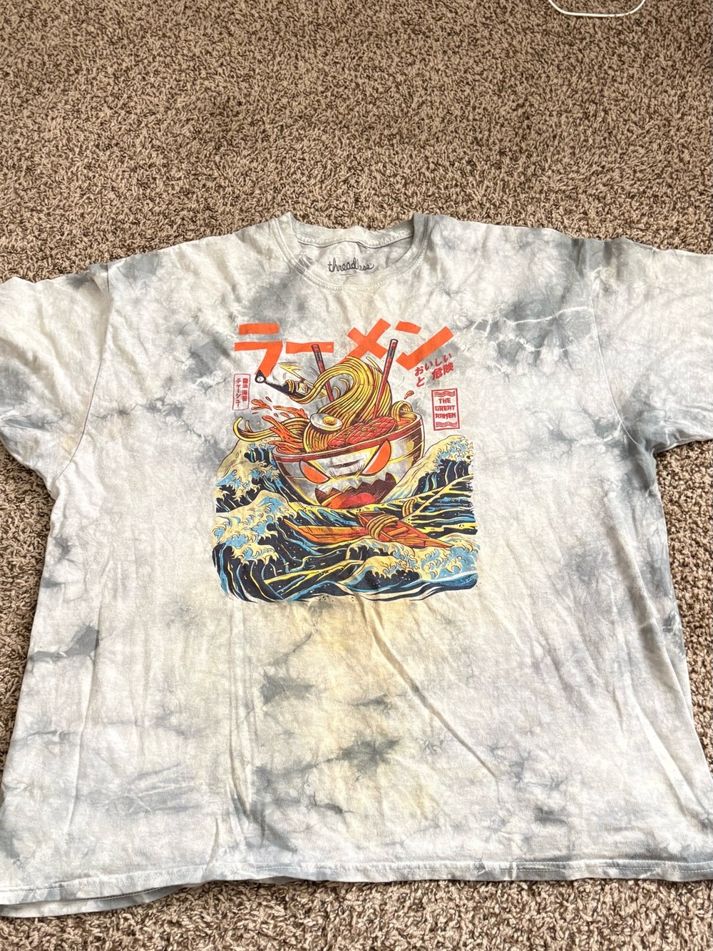 Threadless Light Gray Graphic Tee with Faded Print